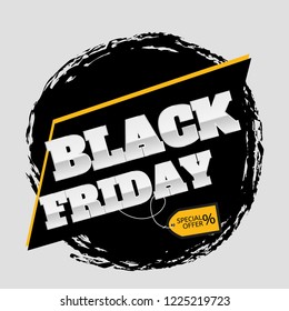 Black Friday sale design template. Vector illustration.