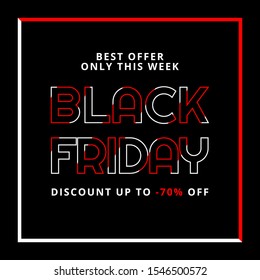 black friday sale design template. design for promotion, advertising, social media template. vector illustration.