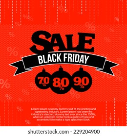 Black Friday Sale design template for your business artwork. Vector Illustration