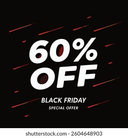 Black friday sale design template. Decorative black bow with price tag. Vector illustration.