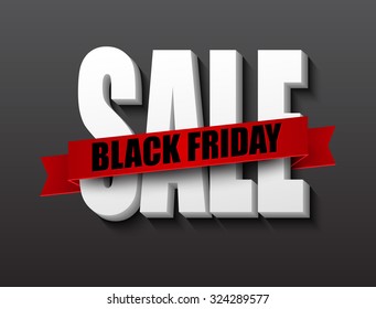 Black friday sale design template. Vector illustration 