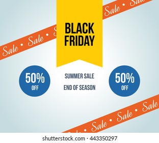 Black friday sale design template elements for sales promotion. Mega discount. Super Sale and special offer. Vector illustration EPS 10