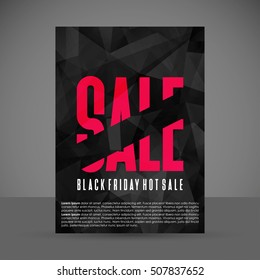 Black friday sale design template. Black friday sale poster. vector illustration