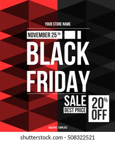 Black friday sale design template. conceptual layout for web and print.