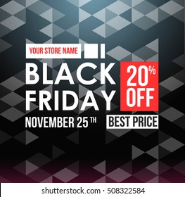Black friday sale design template. conceptual layout for web and print.
