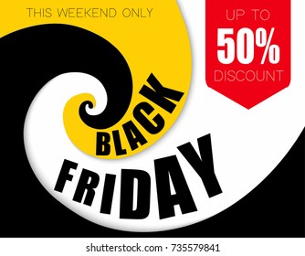 Black Friday sale design template.