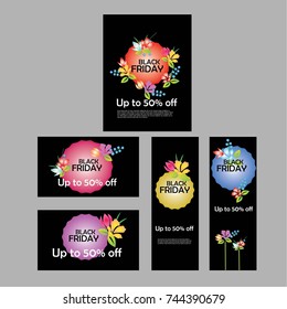Black Friday sale design template. Black Friday concept.Vector illustration.