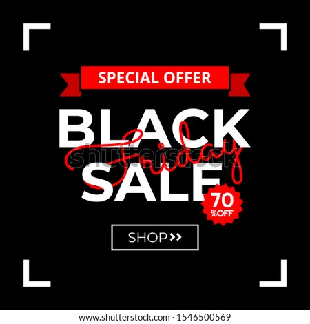 black friday sale design template. design for promotion, advertising, social media template. vector illustration.