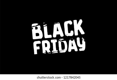 Black friday sale. Design white text logo