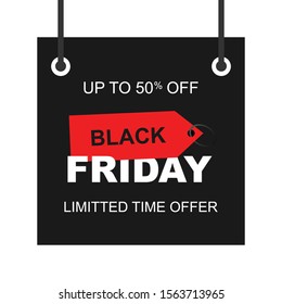 Black Friday sale and discount 50% design template