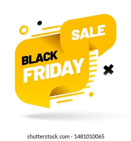 Black Friday Sale and discount banner design. Concept of sale, clearance and discount. Vector illustration.