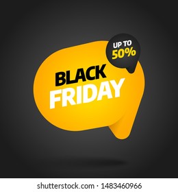 Black Friday Sale and discount banner design. Concept of sale, clearance and discount. Vector illustration.