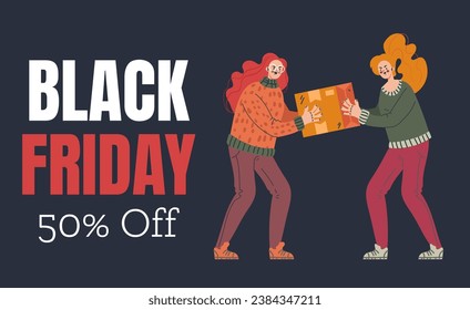 Black friday sale discount banner template background concept. Vector flat graphic design illustration
