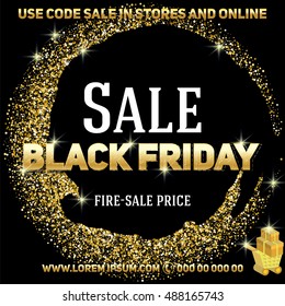 Black Friday Sale with Discount . Creative Poster, Banner or Flyer with colorful abstract design.