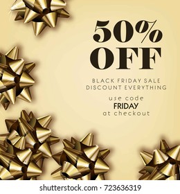 Black Friday sale discount for everything promo offer poster or 