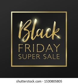Black Friday sale discount marketing banner. Black Friday promo offer flyer and coupon. Vector illustration