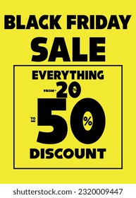 black Friday sale discount poster flyer or social media post design
