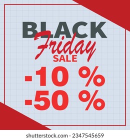 Black Friday sale discount poster  flyer social media post design