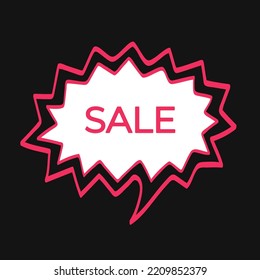 Black Friday sale. Discount price tag. Template for shopping tag. Speech bubble.