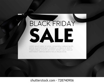 Black Friday sale discount promo offer poster or advertising flyer and coupon.