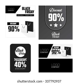 Black Friday Sale, discount and voucher template
