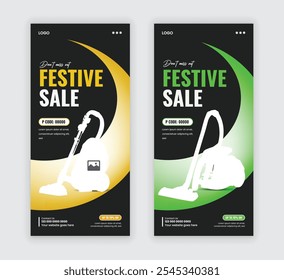 Black Friday Sale DL Flyer or Electrical Home Appliance Sale Rack Card Design Template