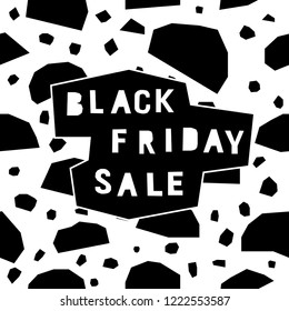 Black friday sale event theme. Abstract black friday pattern background for design shop advertising, market card, party invitation, poster, t shirt, modern web banner etc.