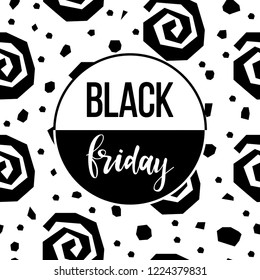 Black friday sale event theme. Abstract black friday pattern background for design shop advertising, market card, party invitation, poster, t shirt, modern web banner etc.