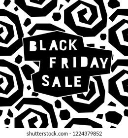 Black friday sale event theme. Abstract black friday pattern background for design shop advertising, market card, party invitation, poster, t shirt, modern web banner etc.
