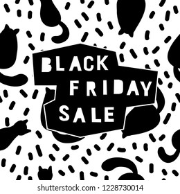 Black friday sale event theme. Abstract black friday pattern background for design shop advertising, market card, party invitation, poster, t shirt, modern web banner etc.