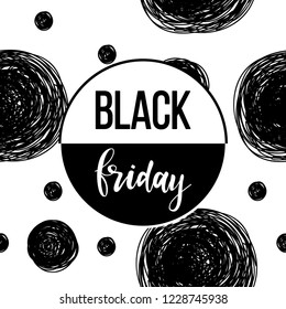 Black friday sale event theme. Abstract black friday pattern background for design shop advertising, market card, party invitation, poster, t shirt, modern web banner etc.