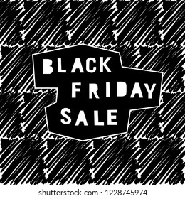 Black friday sale event theme. Abstract black friday pattern background for design shop advertising, market card, party invitation, poster, t shirt, modern web banner etc.