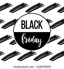 Black friday sale event theme. Abstract black friday pattern background for design shop advertising, market card, party invitation, poster, t shirt, modern web banner etc.