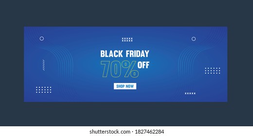 Black friday sale facebook timeline cover and web banner template