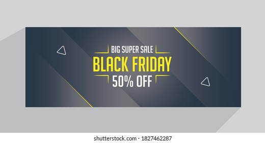 Black friday sale facebook timeline cover and web banner template