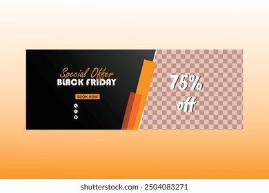 Black Friday sale Fb Cover Design Template