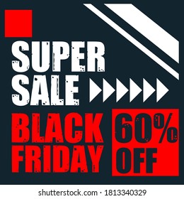 Black friday sale flyer, banner and background illustration vector.