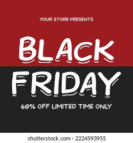 black Friday sale flyer poster social media post template design