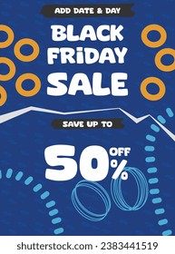 Black Friday sale flyer poster or social media post  design