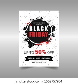 Black Friday sale Flyer Vector illustration