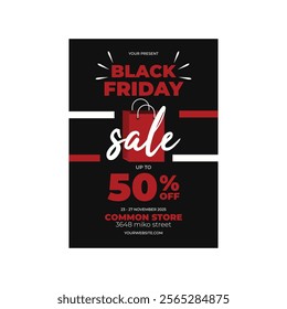 Black Friday Sale Flyer. Vector illustration