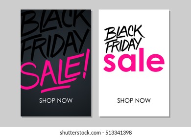 Black Friday Sale flyers for business, promotion and advertising. Vector illustration.