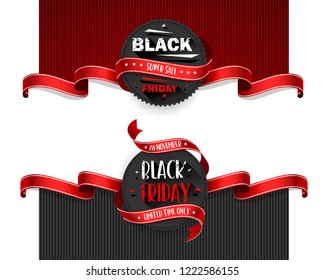 Black Friday Sale Flyers set For Business, Commerce, Promotion and Advertising. Vector illustration