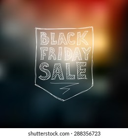 black Friday sale. freehand drawing