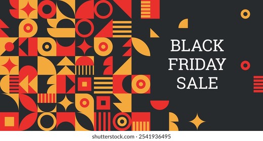 Black Friday sale geometric pattern. Black Friday background. Shopping and sale concept.