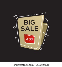 Black friday sale golden banner design template. End of season discounts vector illustration.
