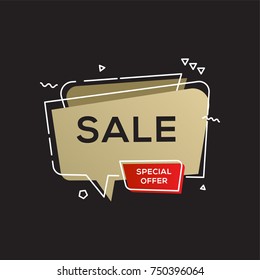 Black friday sale golden banner design template. End of season discounts vector illustration.