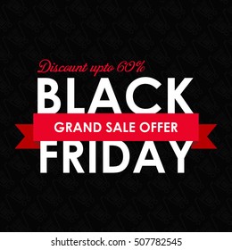 Black friday sale Grande Sale Offer background. Vector illustration