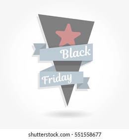 Black friday sale. Graphics ribbon. Vector illustration website elements.