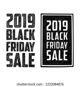 Black Friday sale hand drawn vector illustration.